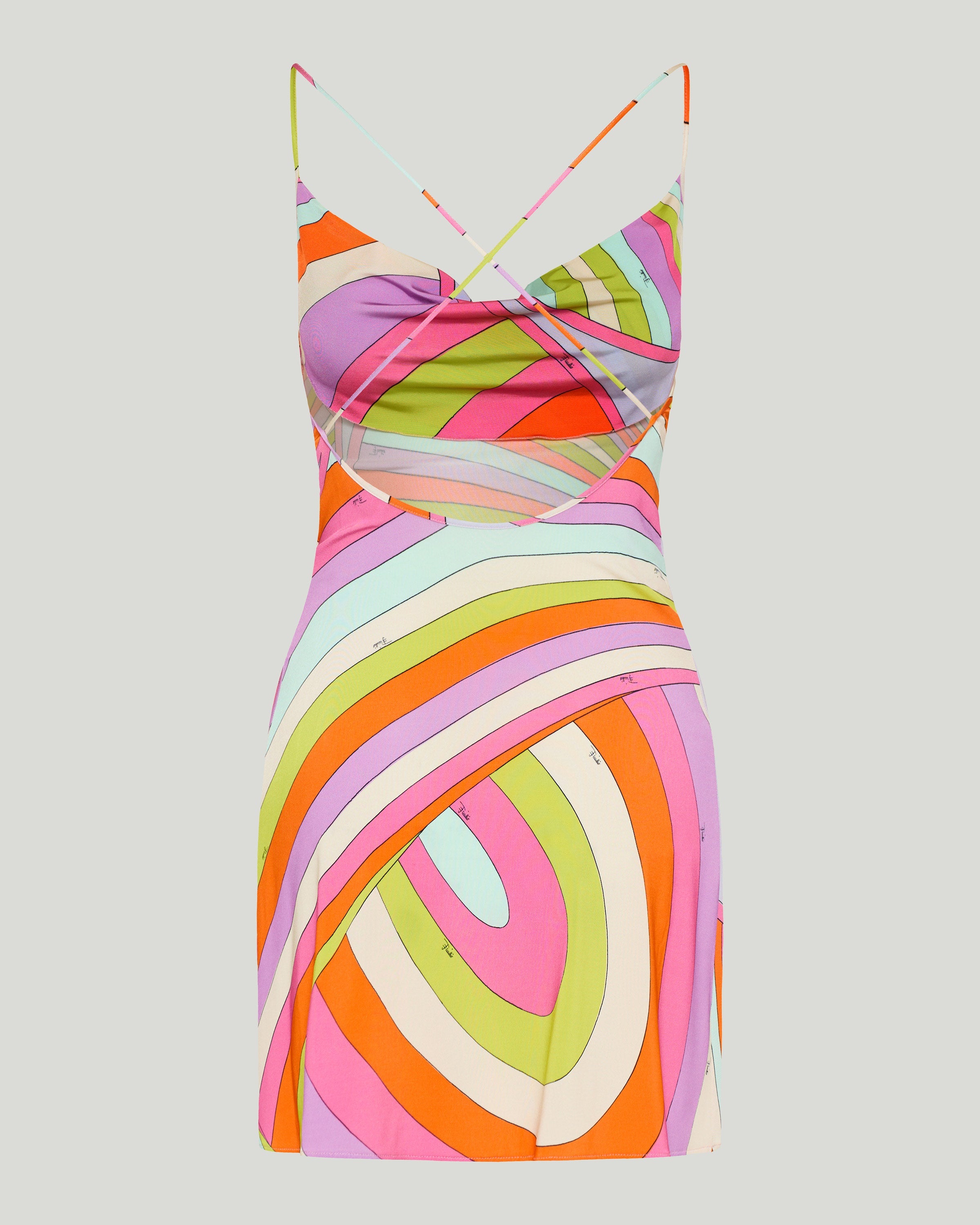Iride print short dress