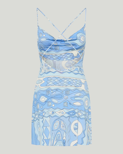 Angoli print short dress
