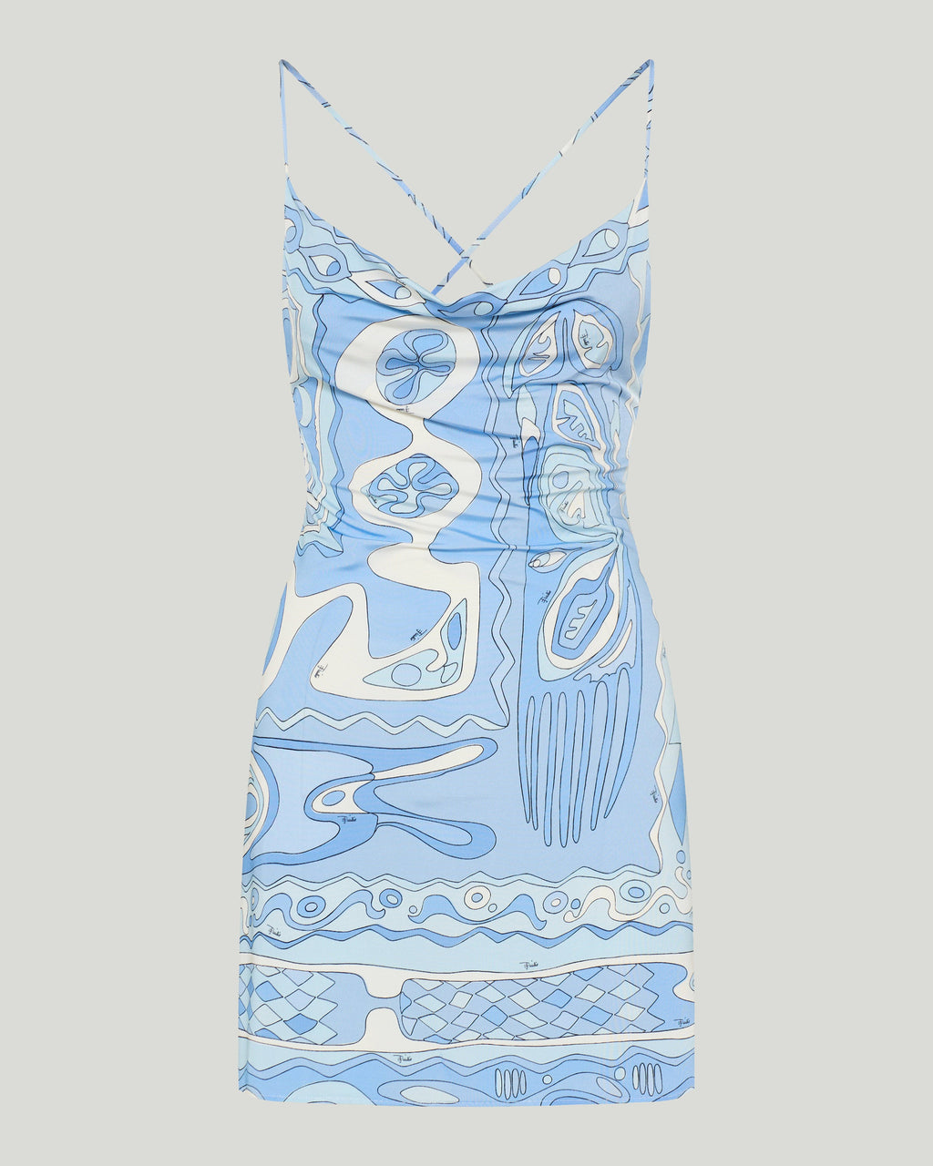Angoli print short dress