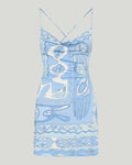 Angoli print short dress