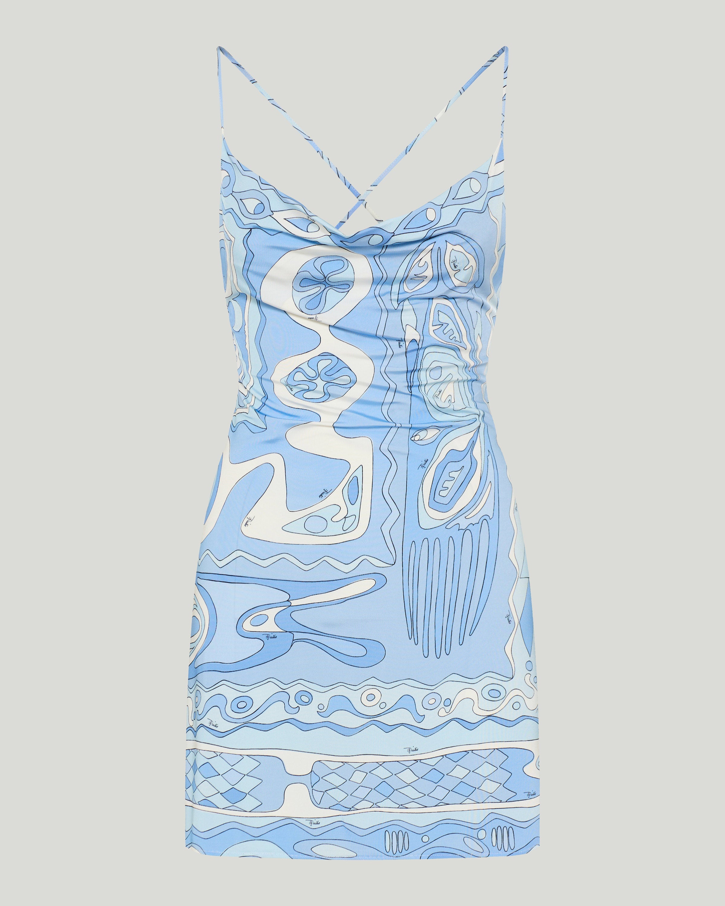 Angoli print short dress
