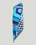 Vivara print one-shoulder silk dress
