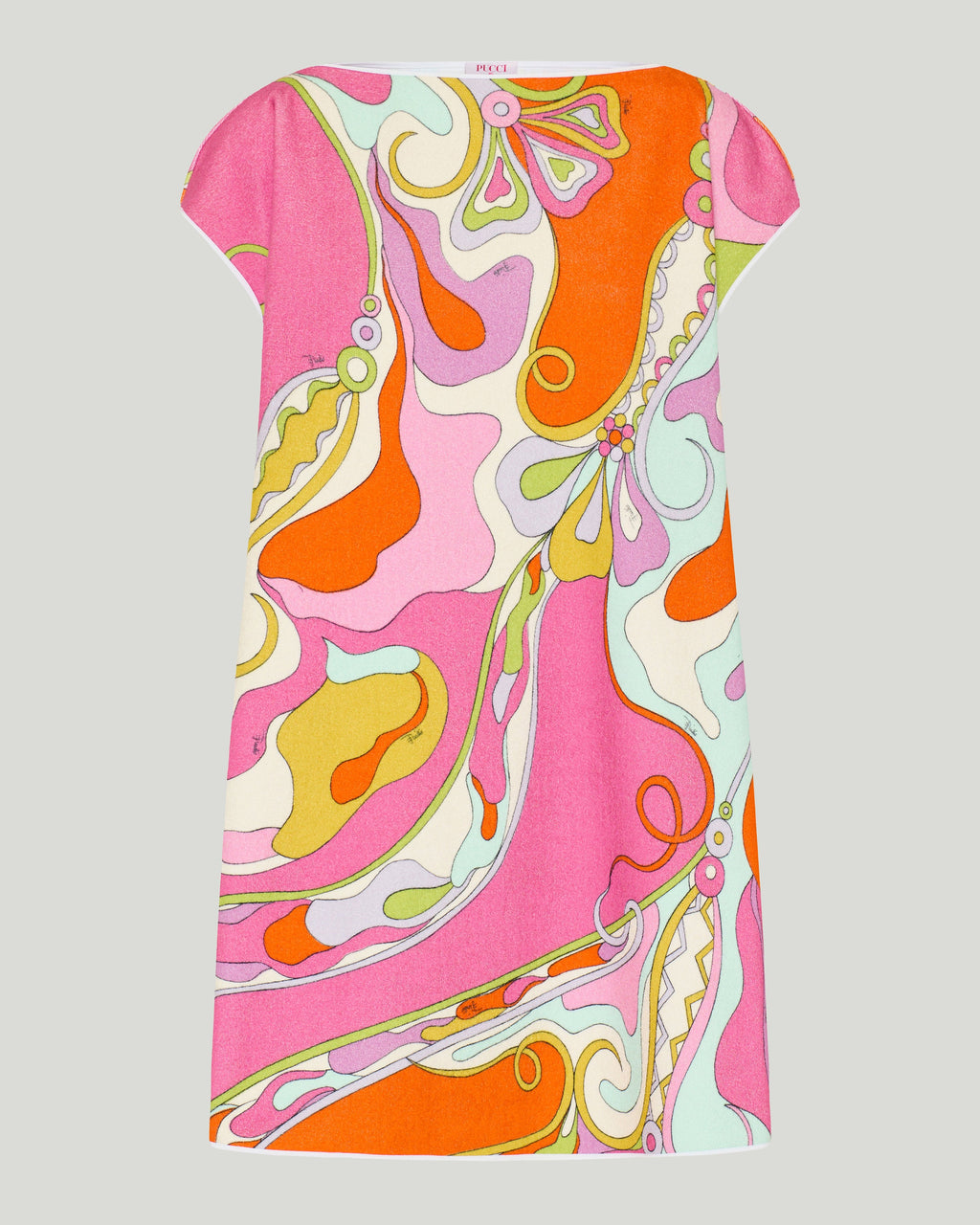 Orchidee print cotton terry dress