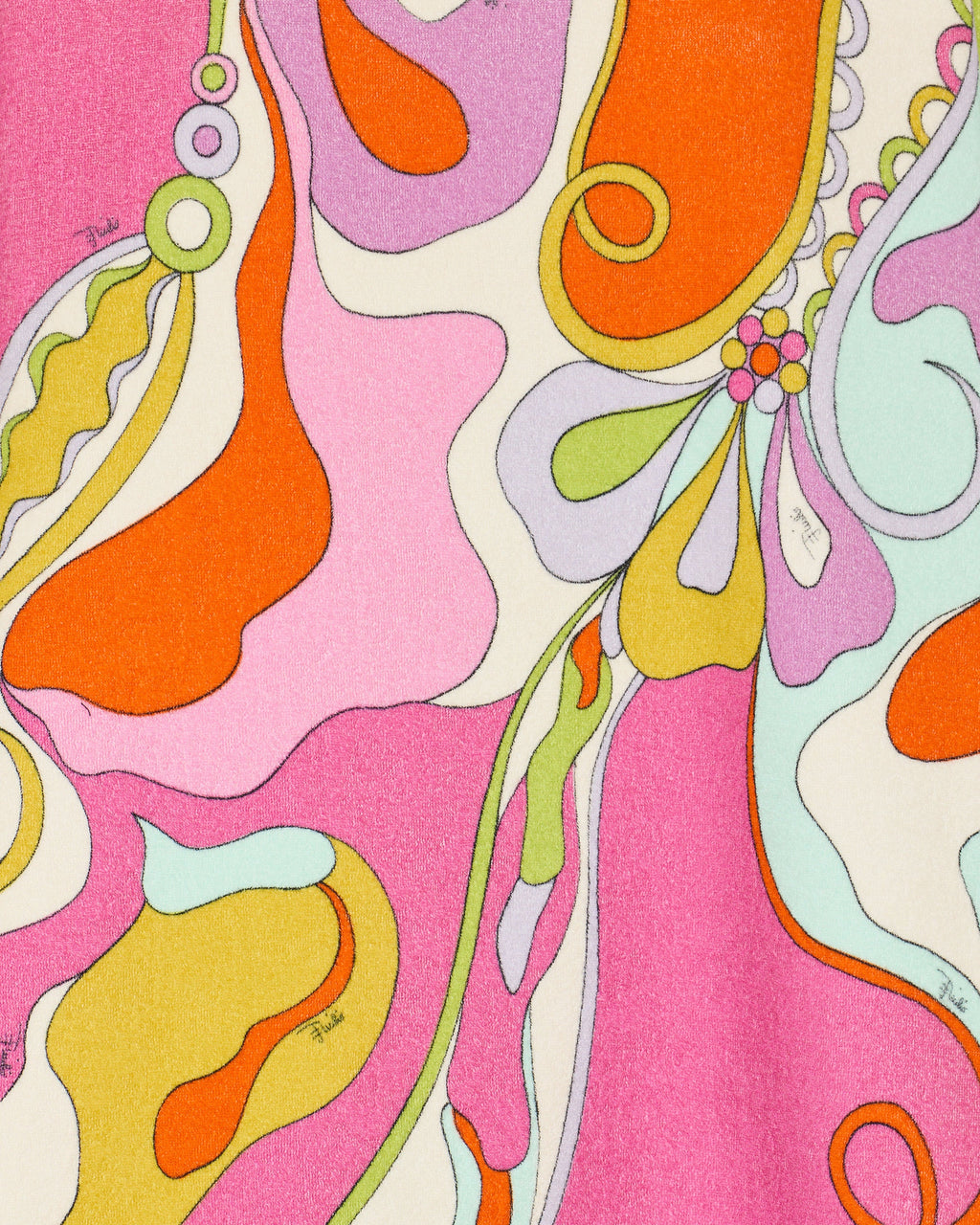 Orchidee print cotton terry dress