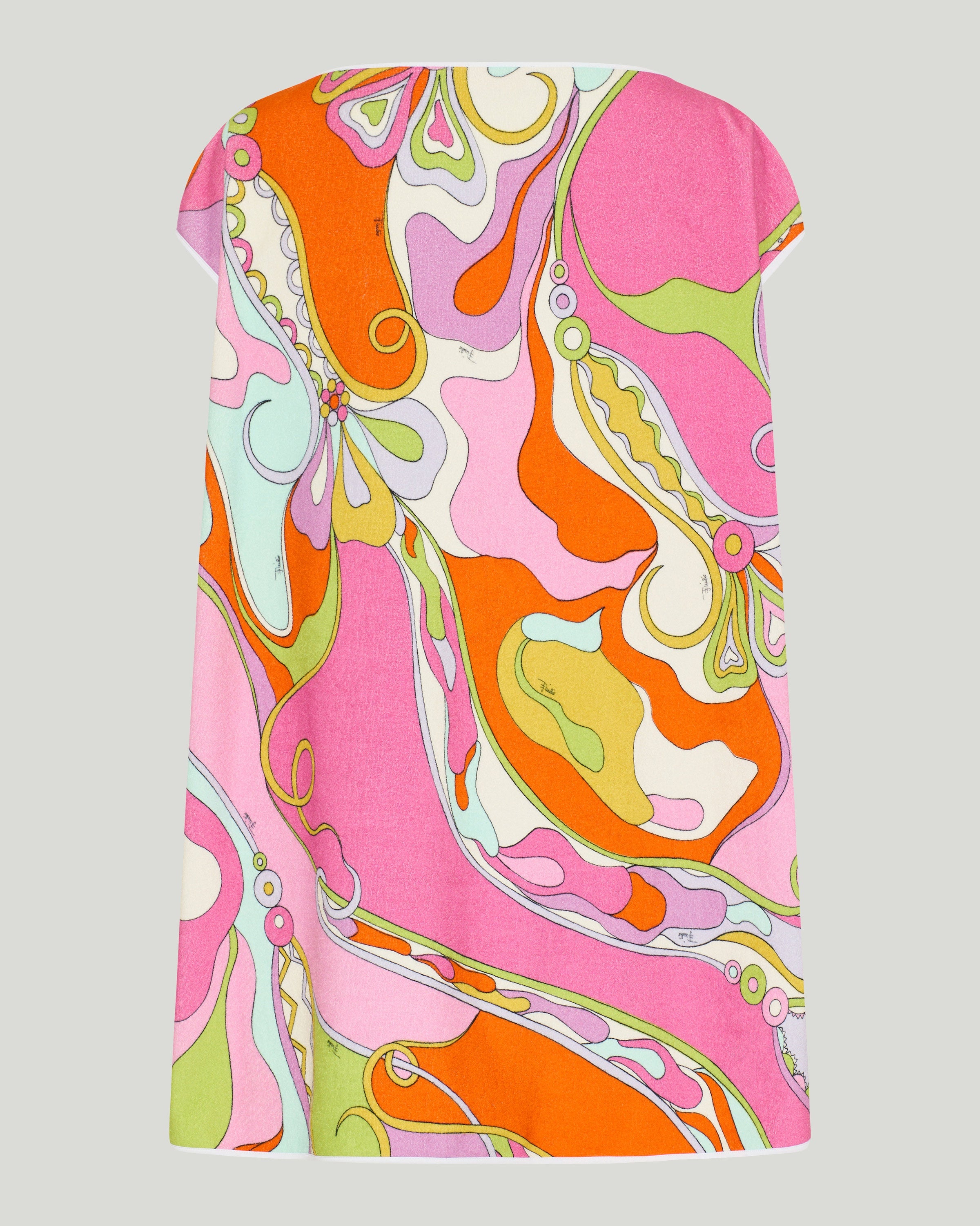 Orchidee print cotton terry dress