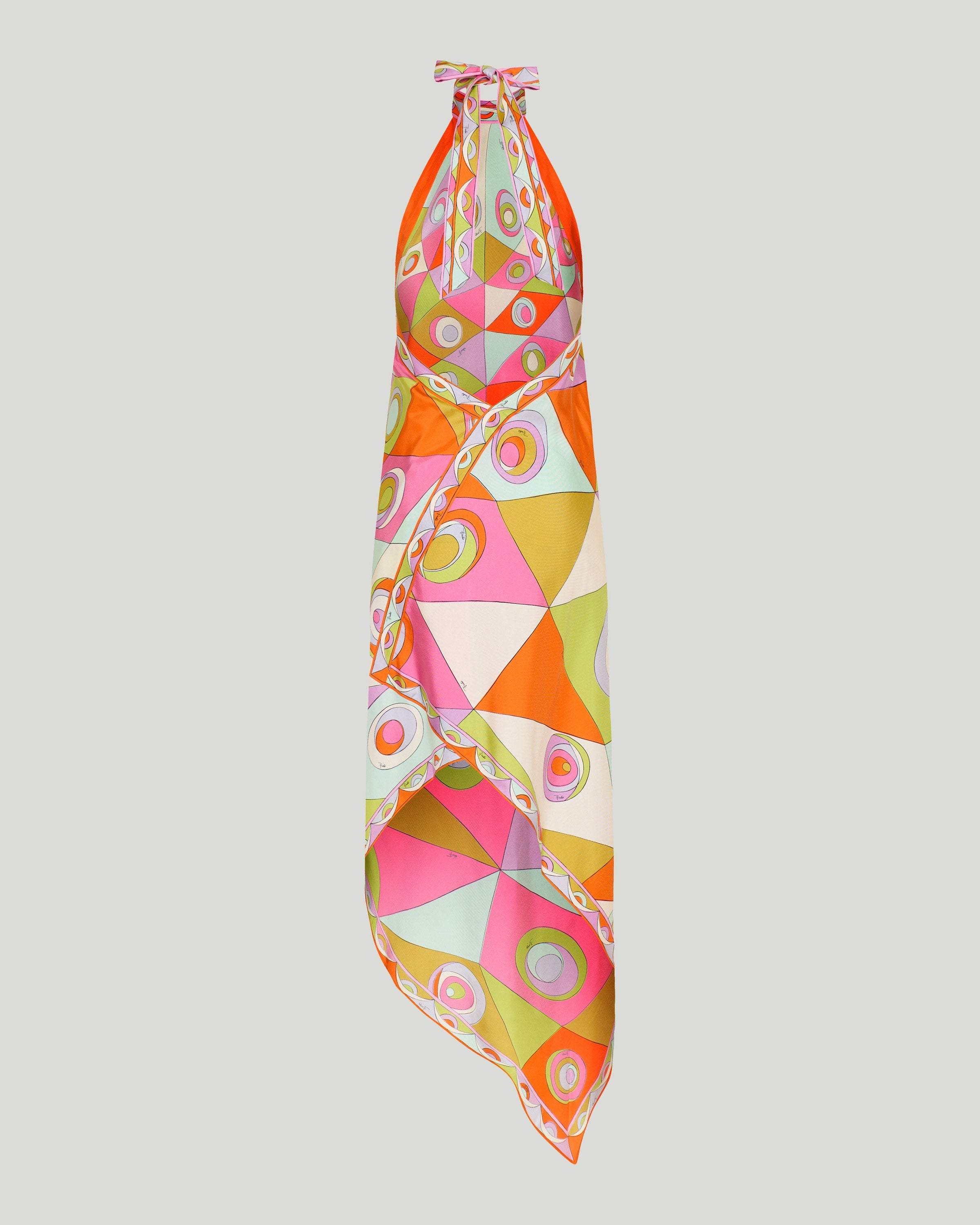Occhi print silk dress