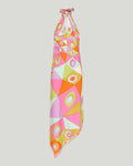 Occhi print silk dress