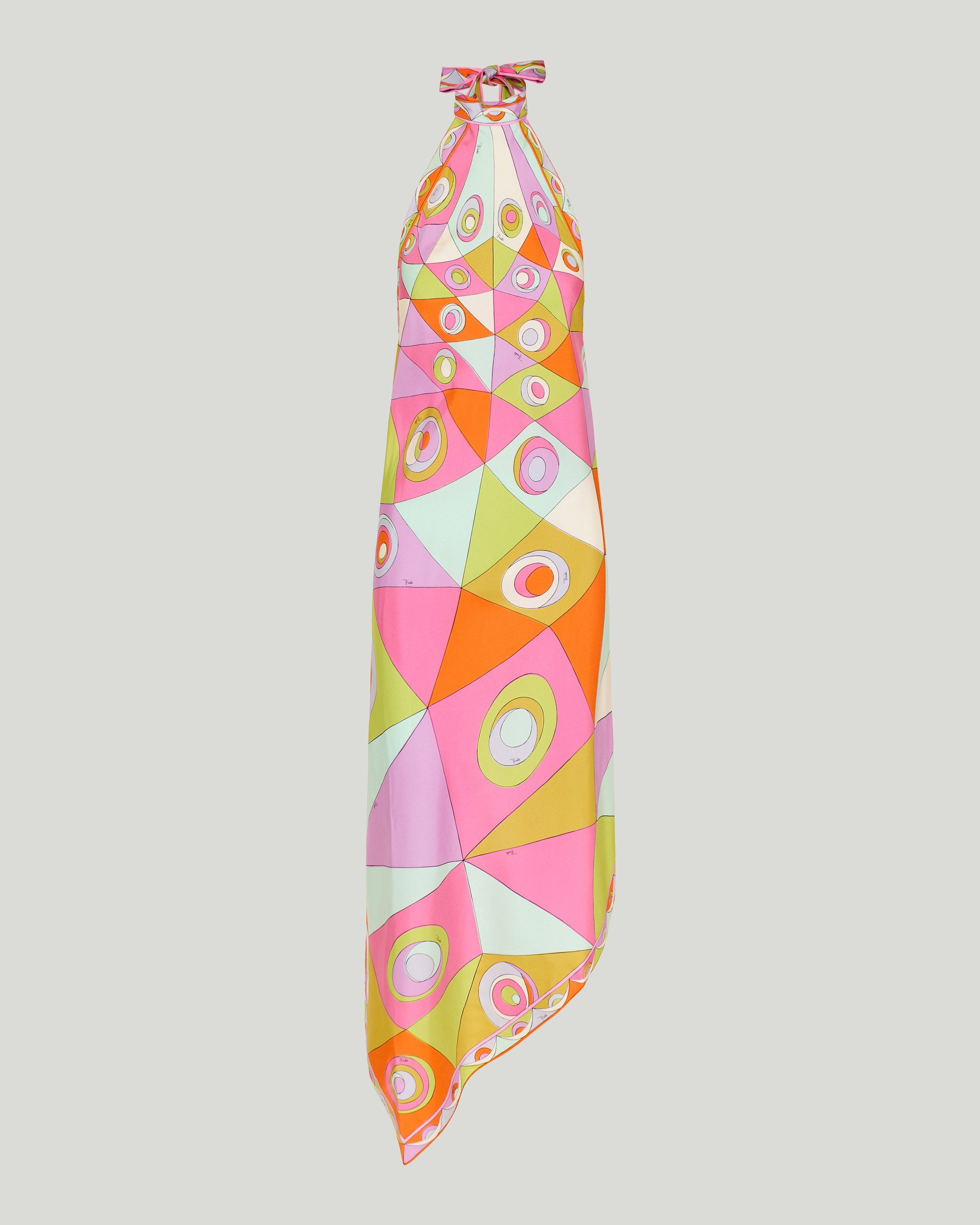 Occhi print silk dress