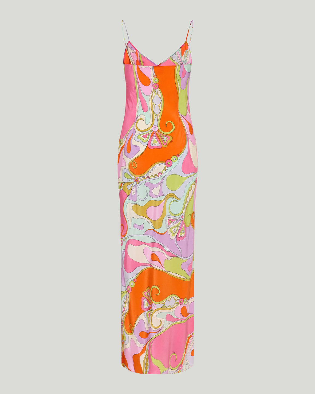 Orchidee print silk dress