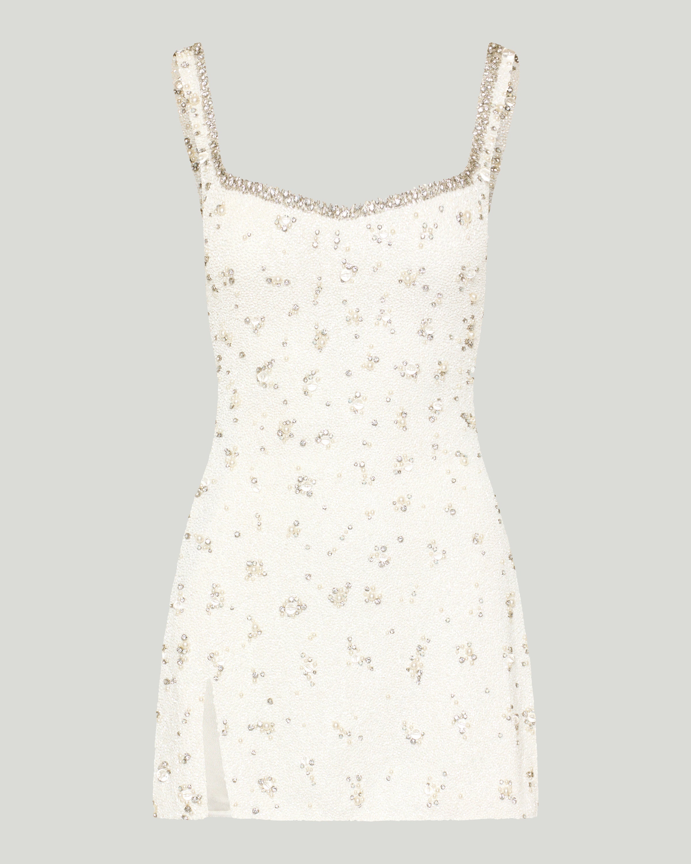Bridal crystal mini dress