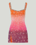 Sunset gradient mini dress