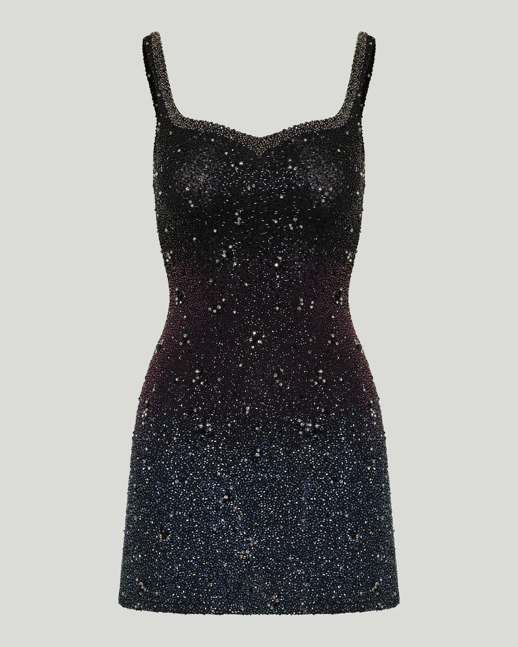 Galaxy crystal embellished mini dress