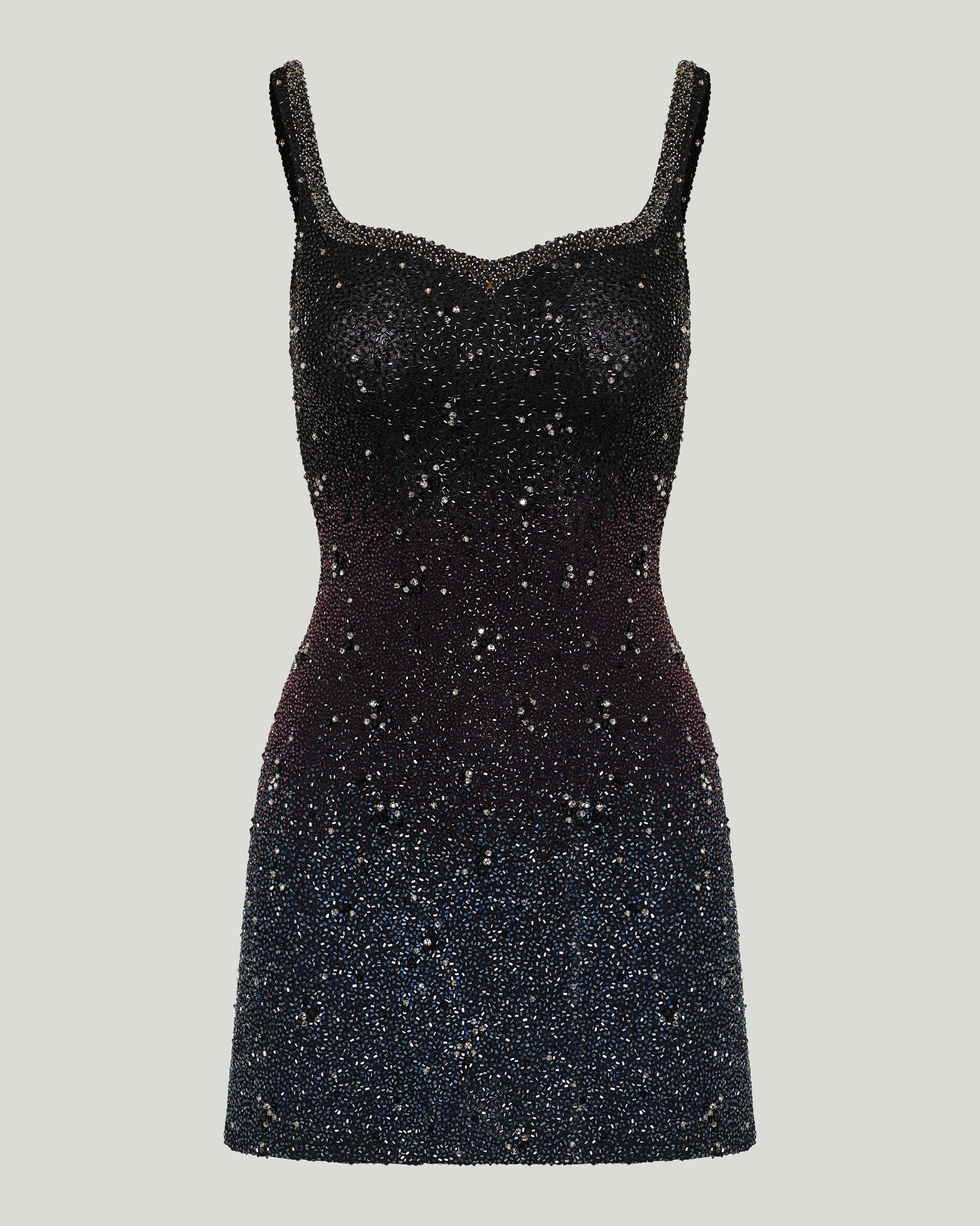 Galaxy crystal embellished mini dress
