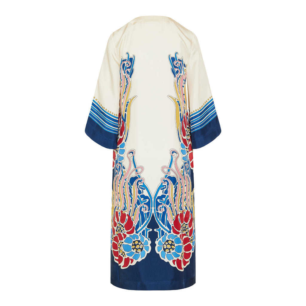 La Double J Lemuria Placée silk‑twill midi dress