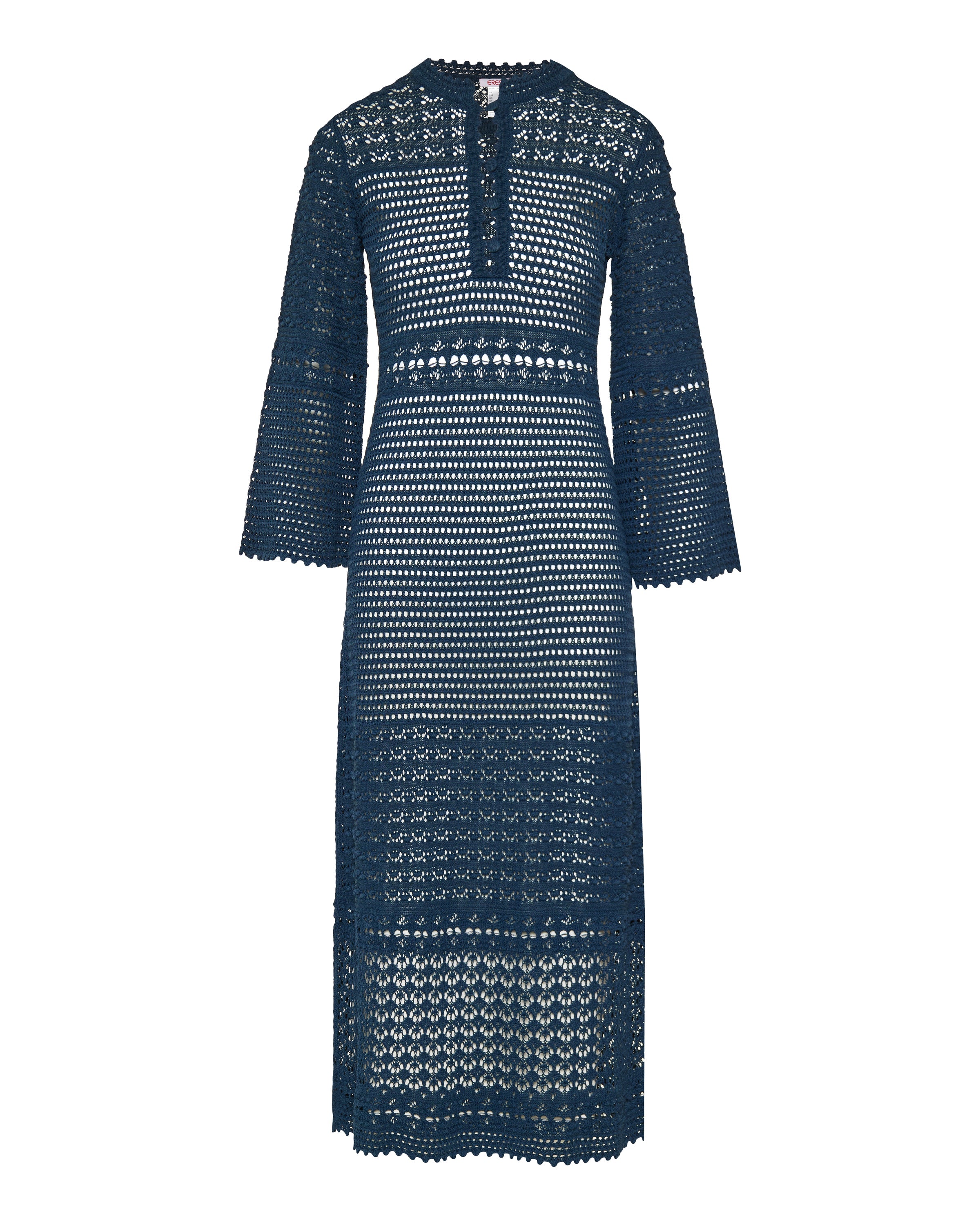 Eres Madone Open-knit cotton-blend maxi dress