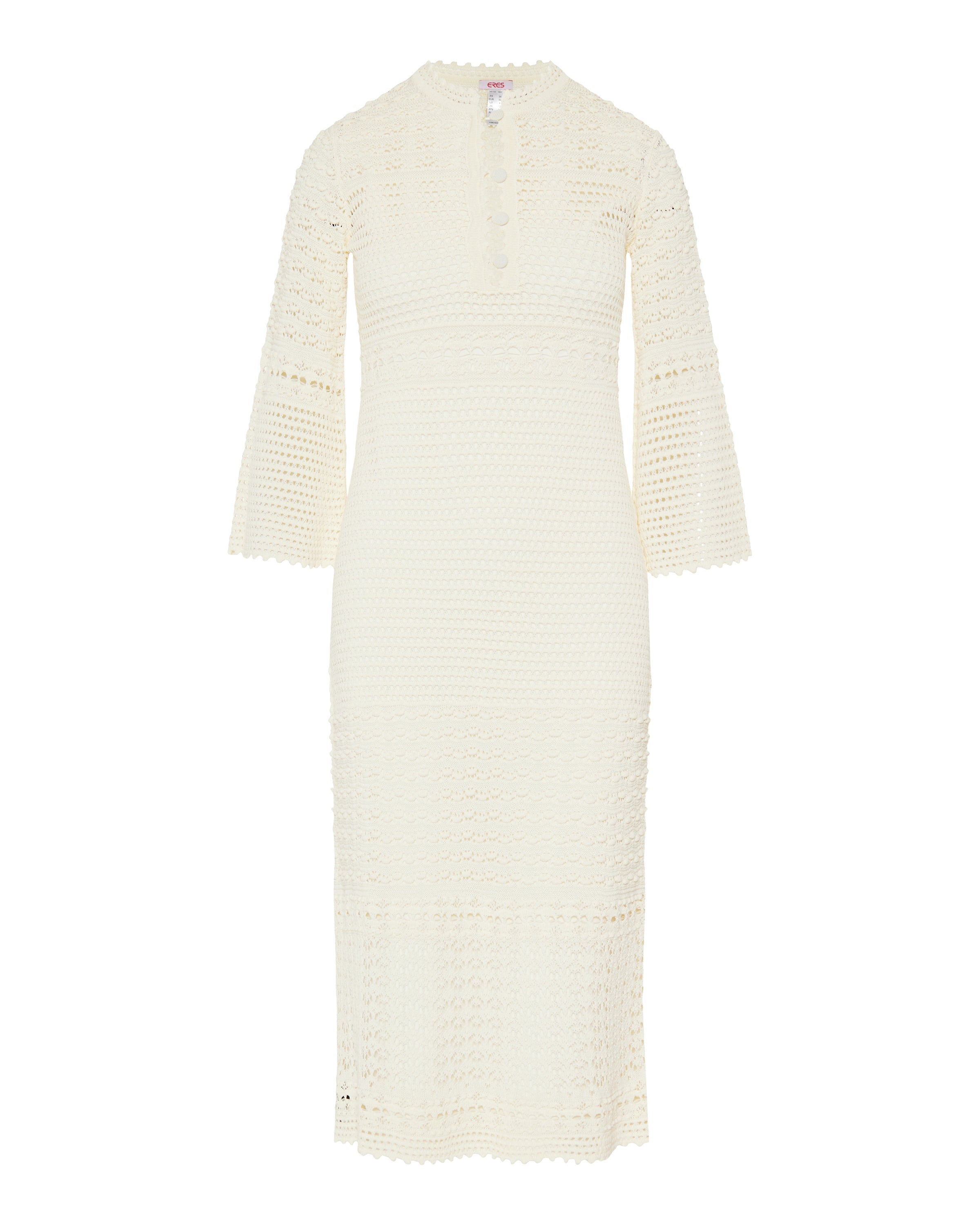 Eres Madone Open-knit cotton-blend maxi dress