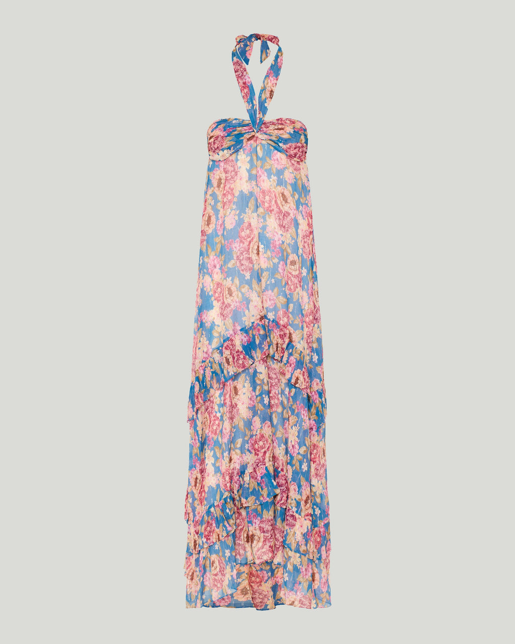 Flowing off-shoulder long dress
