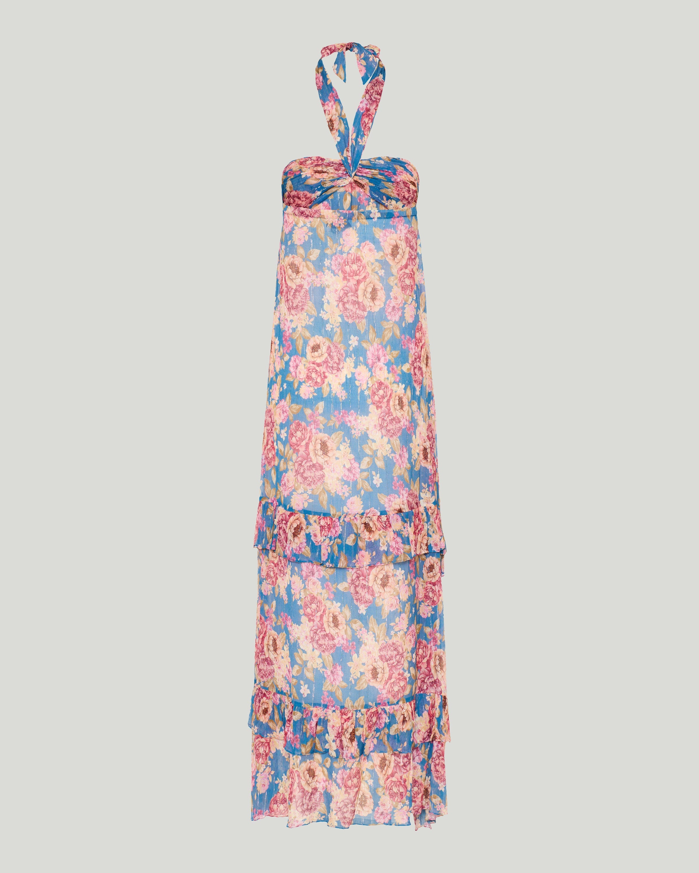Flowing off-shoulder long dress