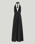backless embroidered long dress