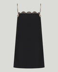 Crystal-embellished crepe mini dress
