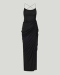 Draped viscose-jersey gown