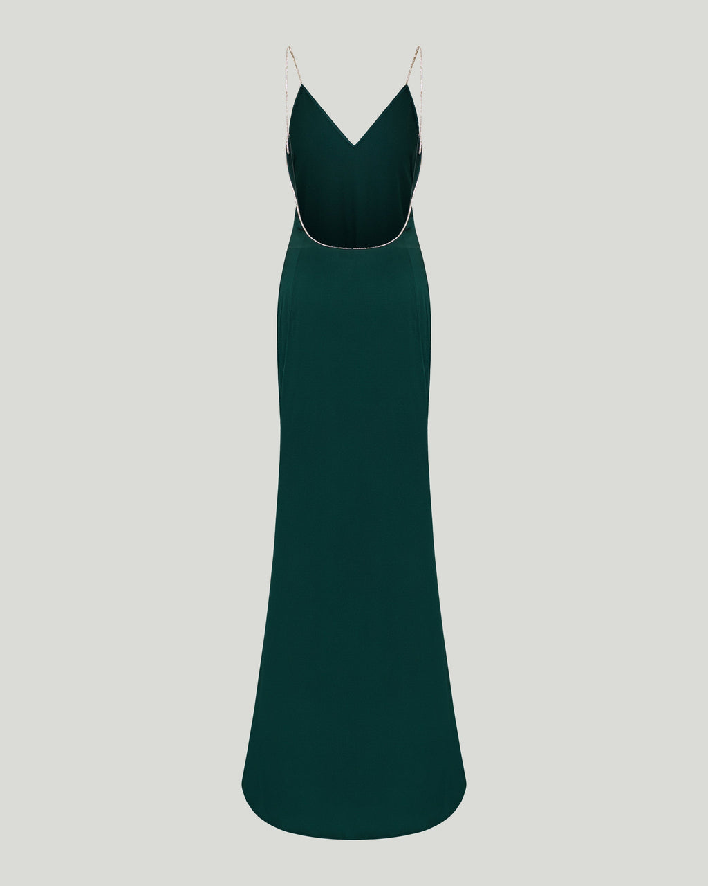 Tom Ford Metallic-trim open-back evening gown