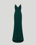 Tom Ford Metallic-trim open-back evening gown