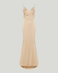 Tom Ford Metallic-trim open-back evening gown