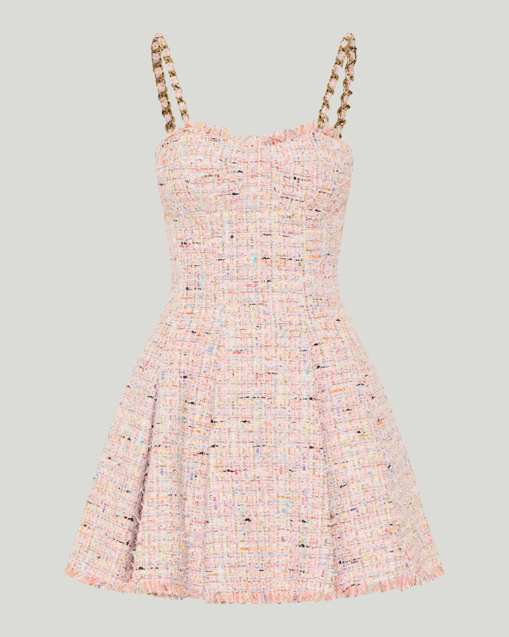 Balmain Tweed sleeveless flared mini dress