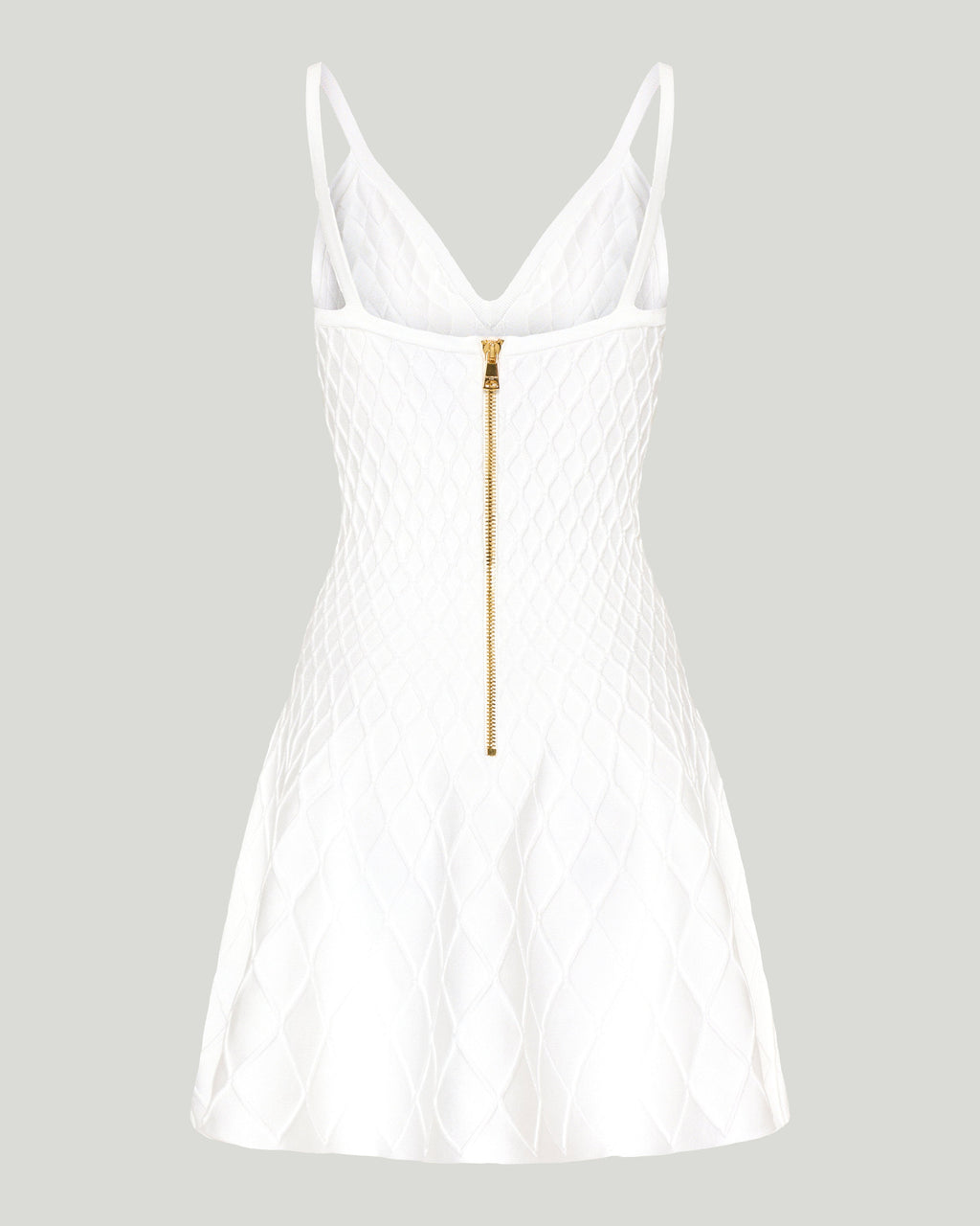 Balmain Quilted knit mini dress