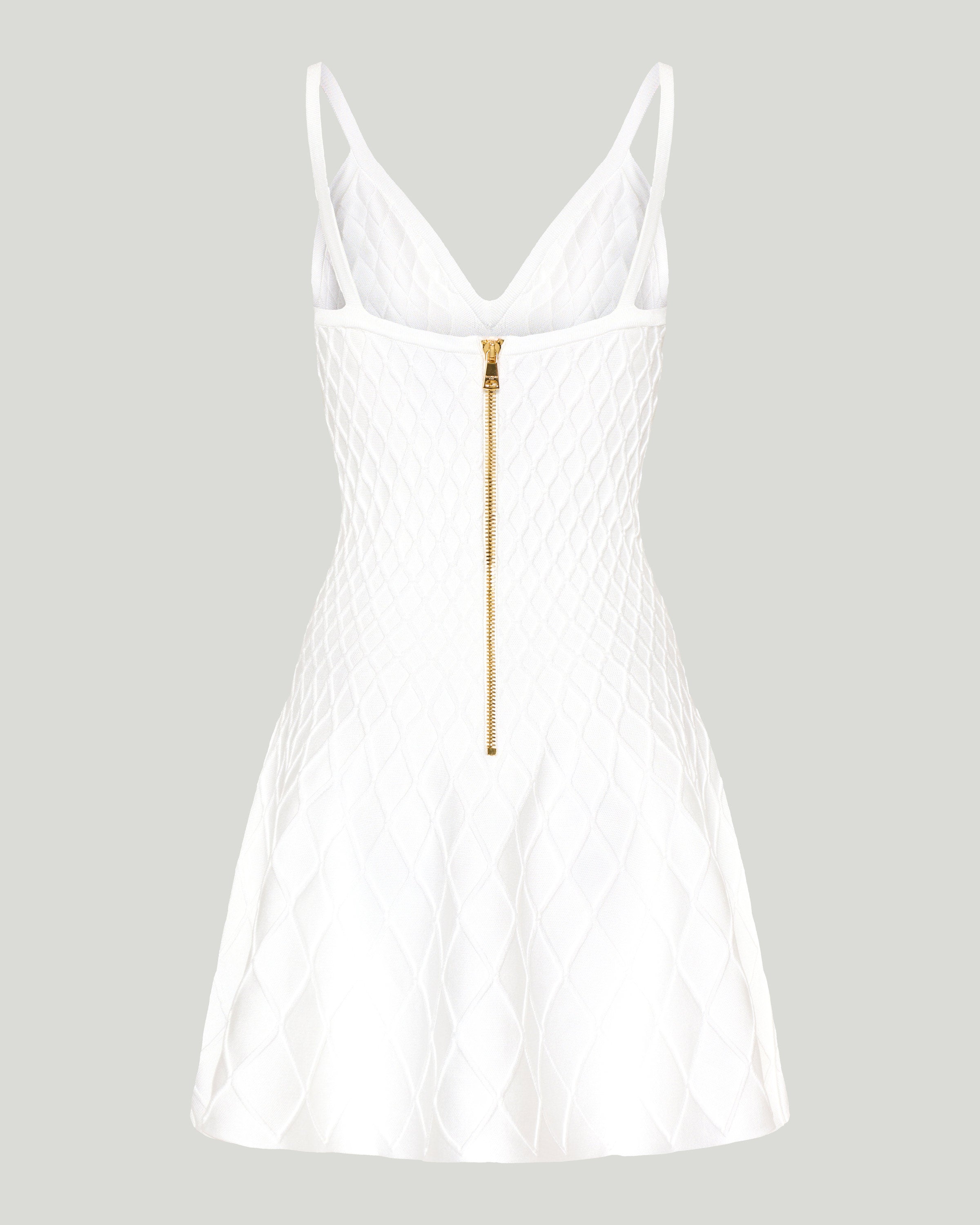 Balmain Quilted knit mini dress