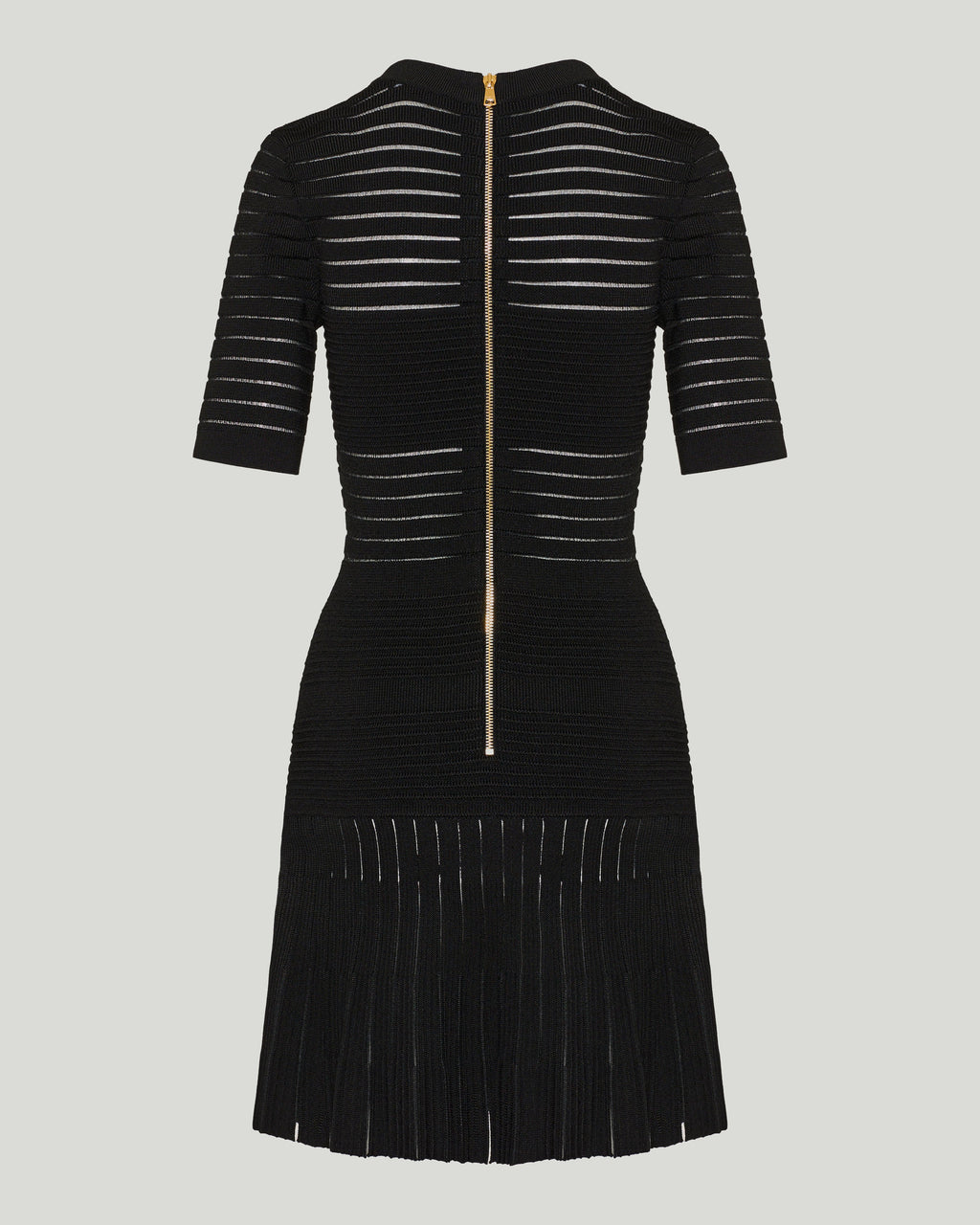 Balmain V-neck knit mini dress