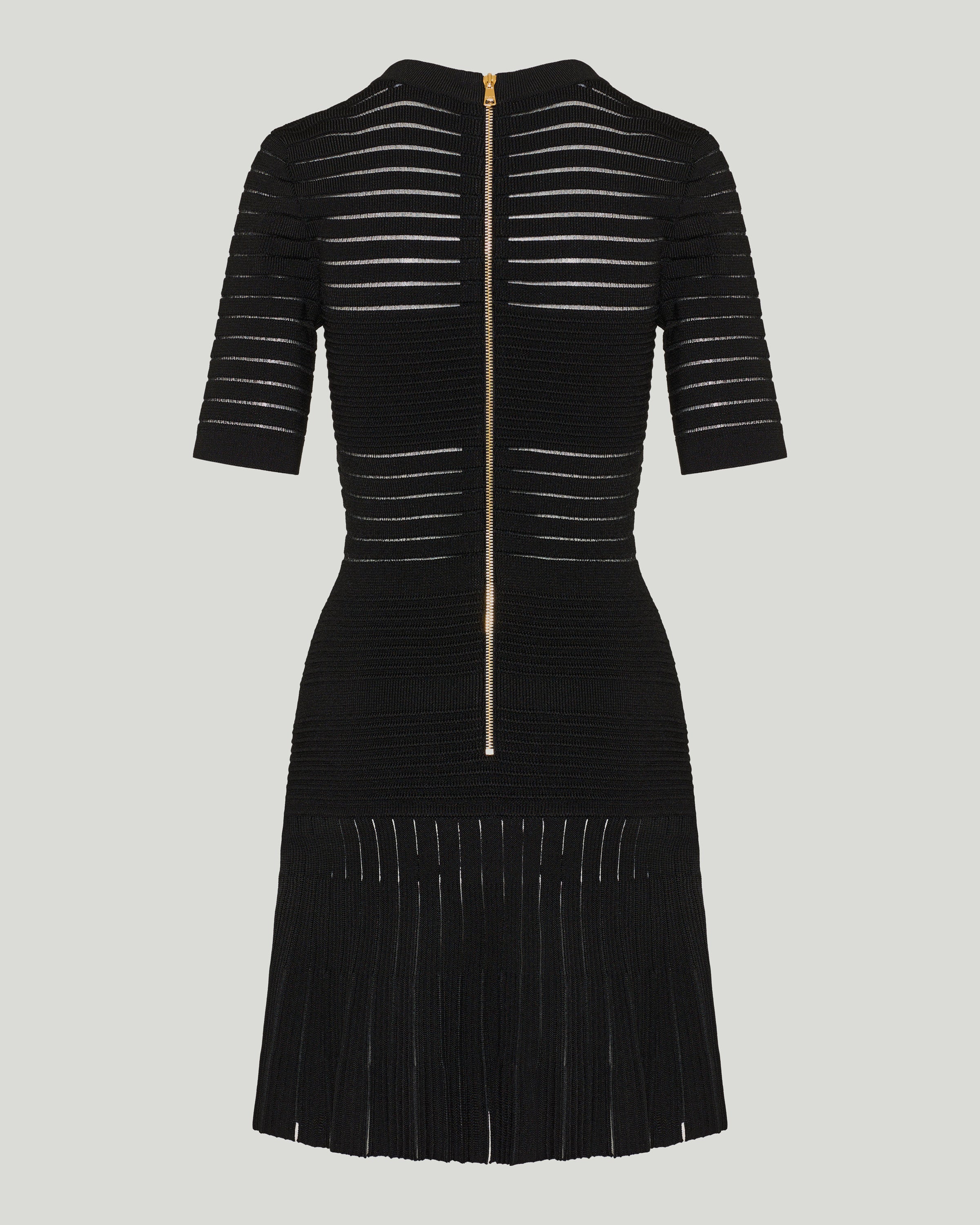 Balmain V-neck knit mini dress