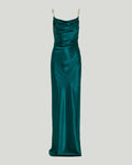 Balmain Embroidered strap silk gown