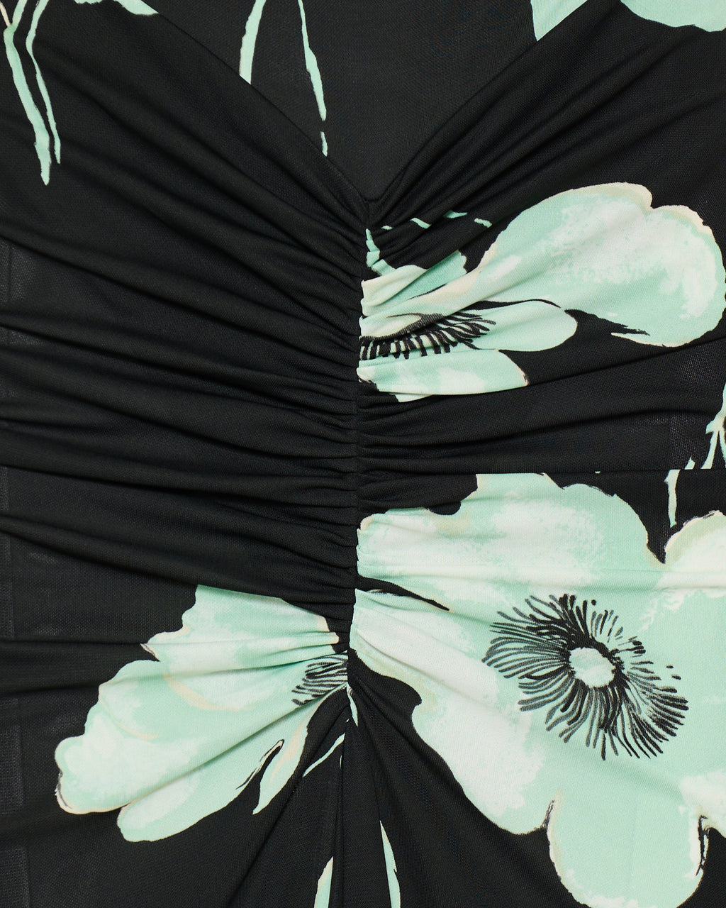 Draped printed dress