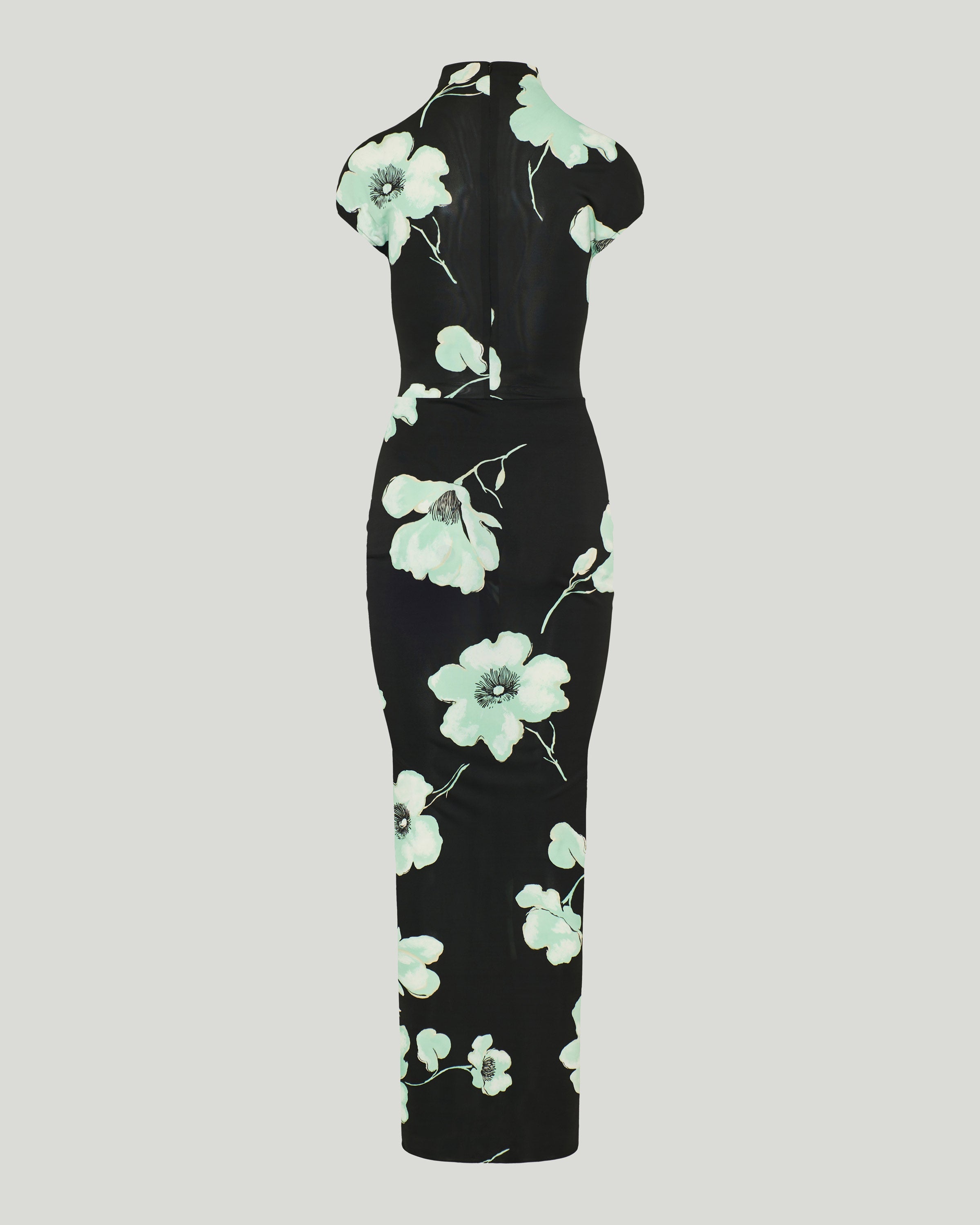Draped printed dress