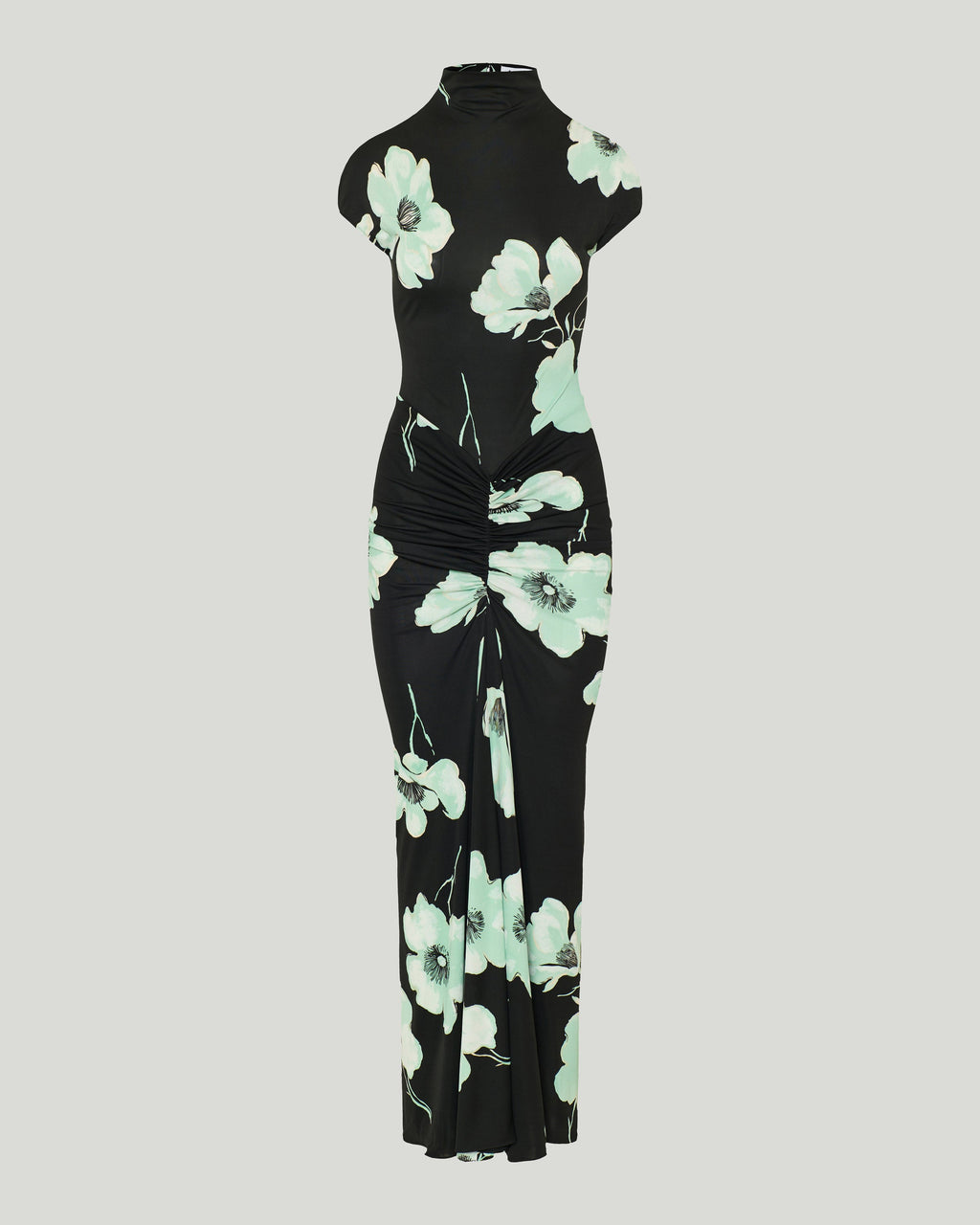Draped printed dress