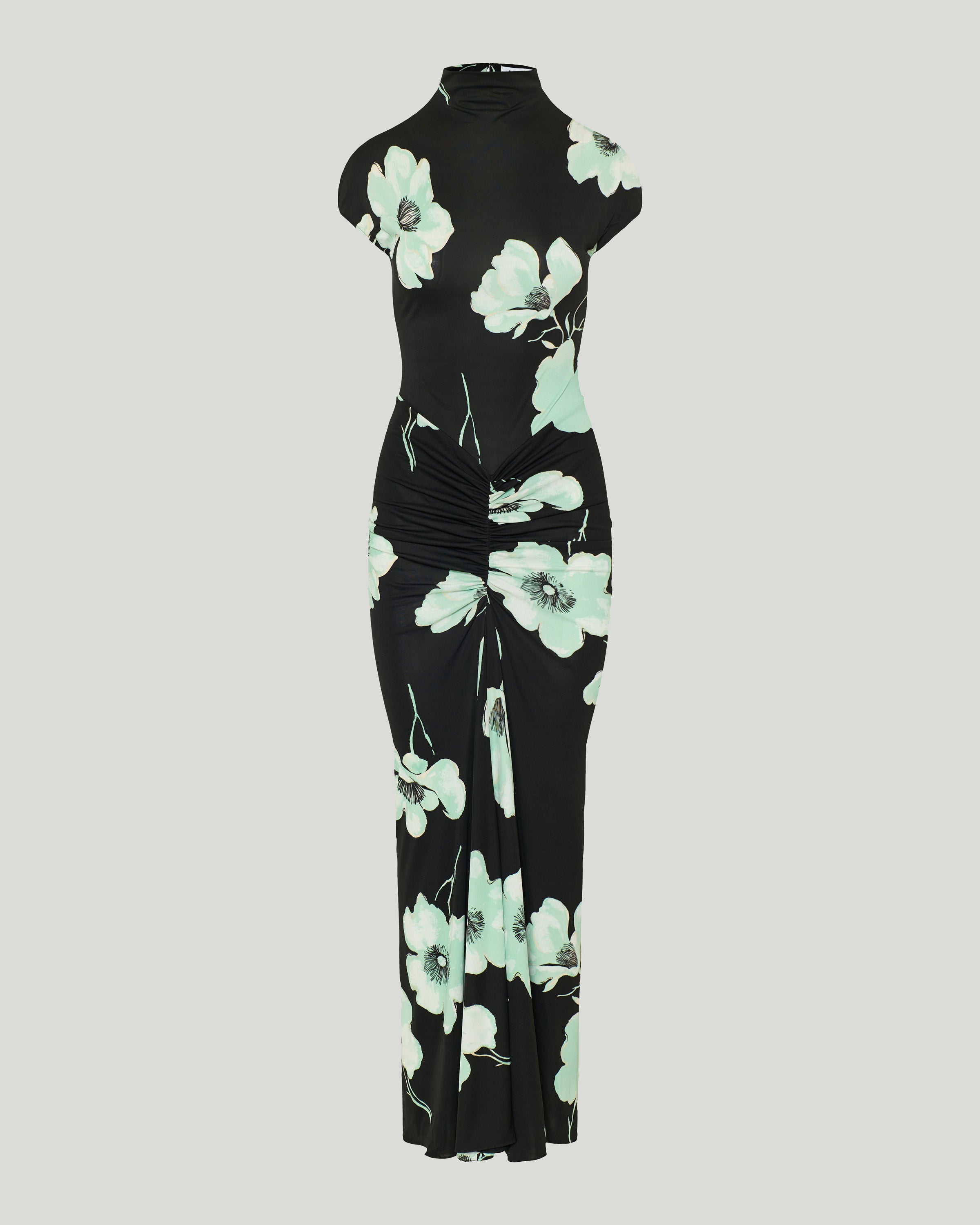 Draped printed dress