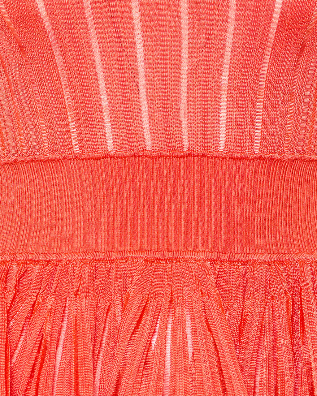 Tiered pointelle-knit mini dress