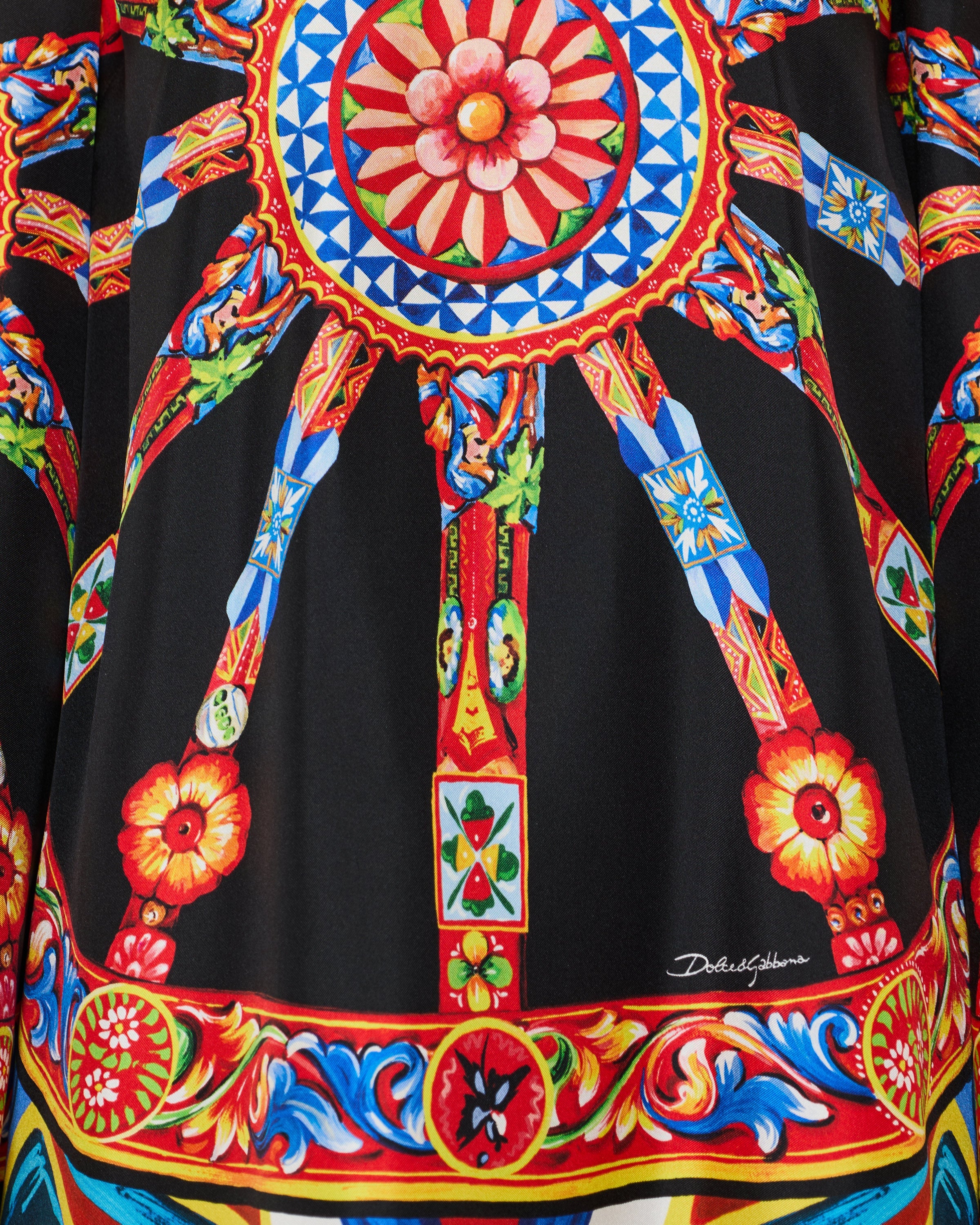 Dolce & Gabbana Carretto silk twill kaftan