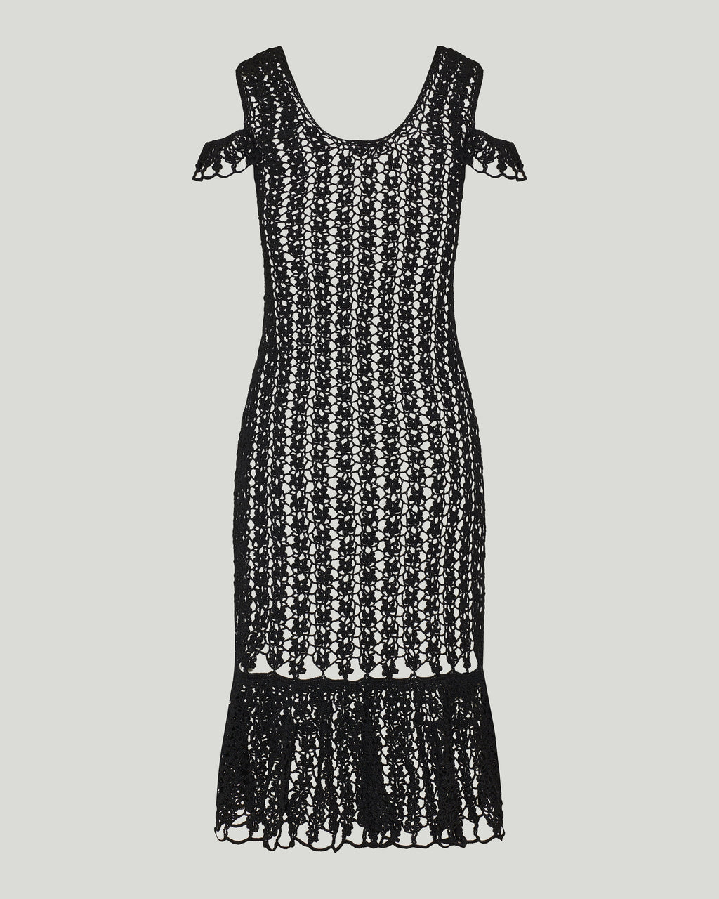 JW Anderson Ruffled crochet cotton midi dress