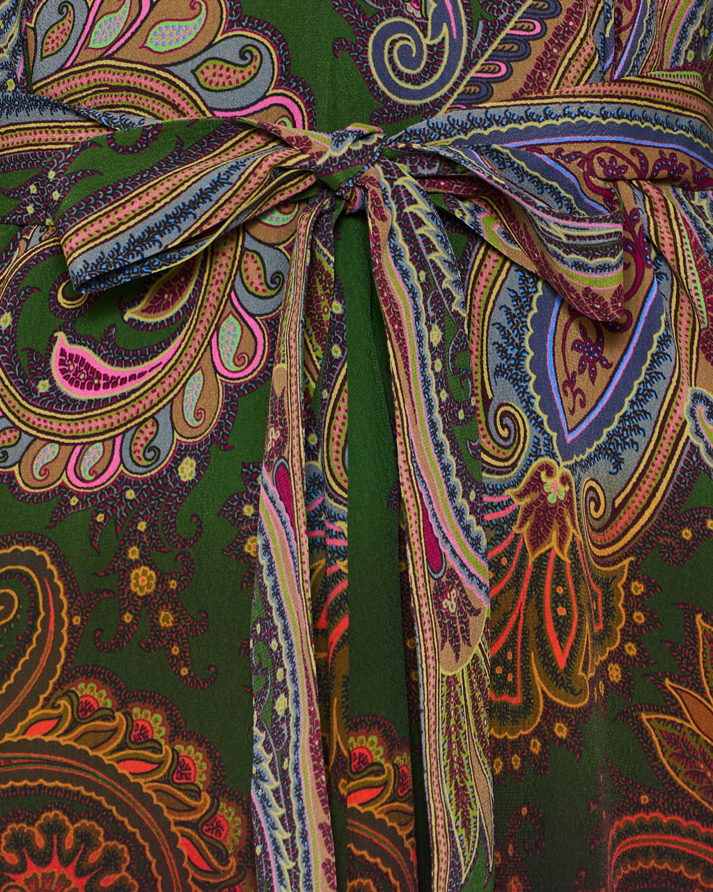 Etro Belted paisley-print jersey mini dress