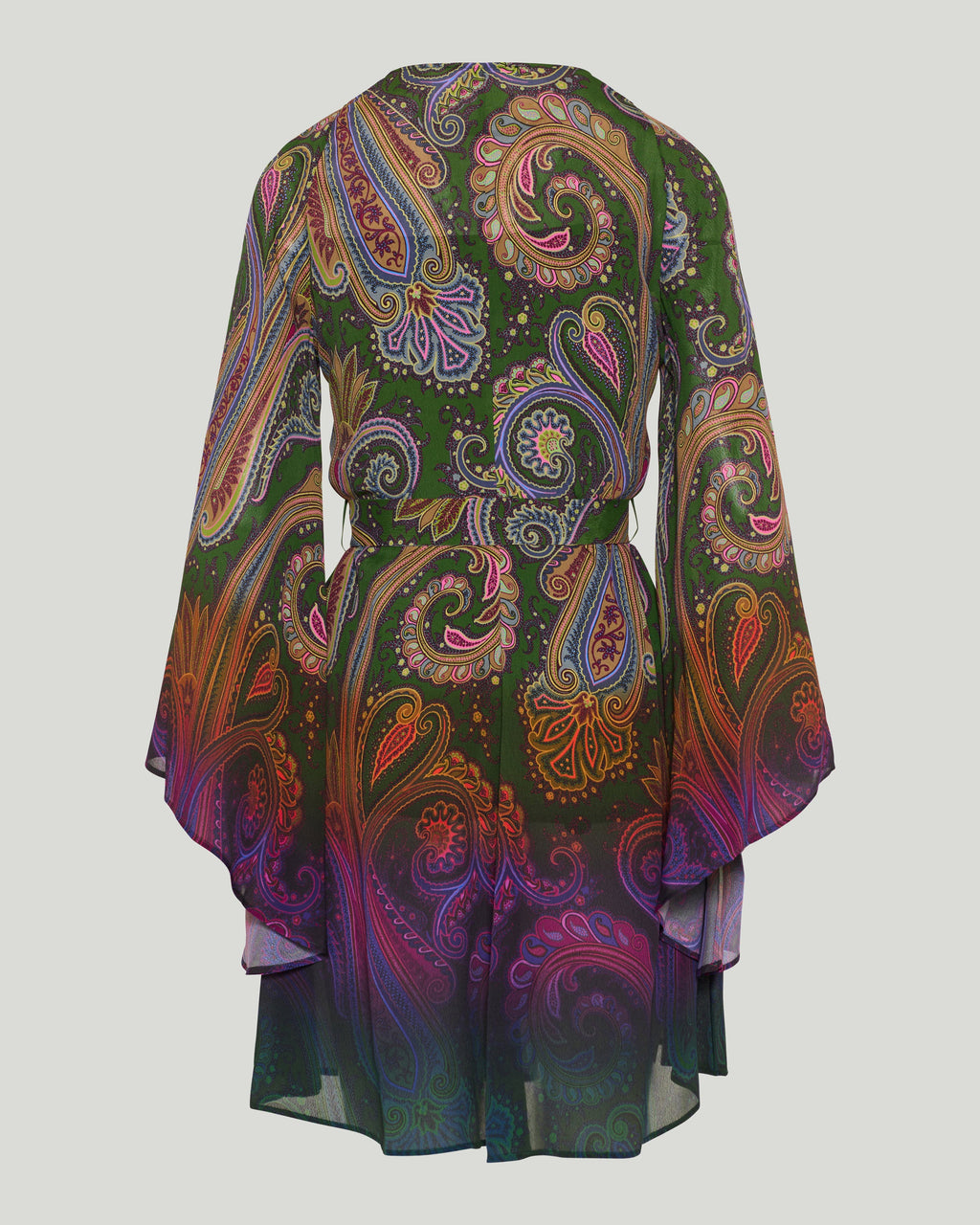 Etro Belted paisley-print jersey mini dress