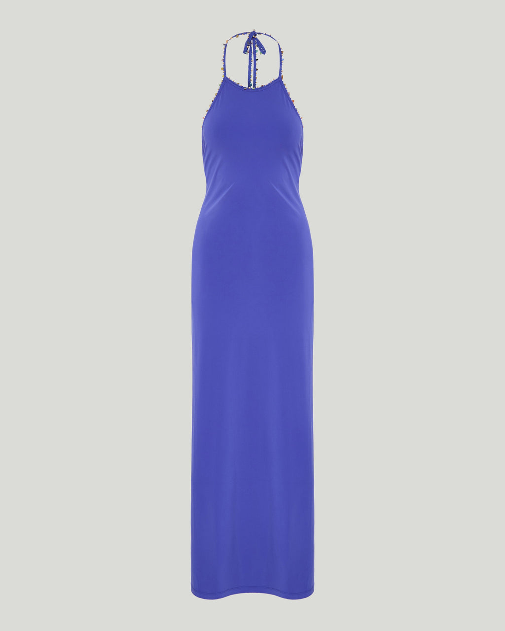 Embellished halterneck maxi dress