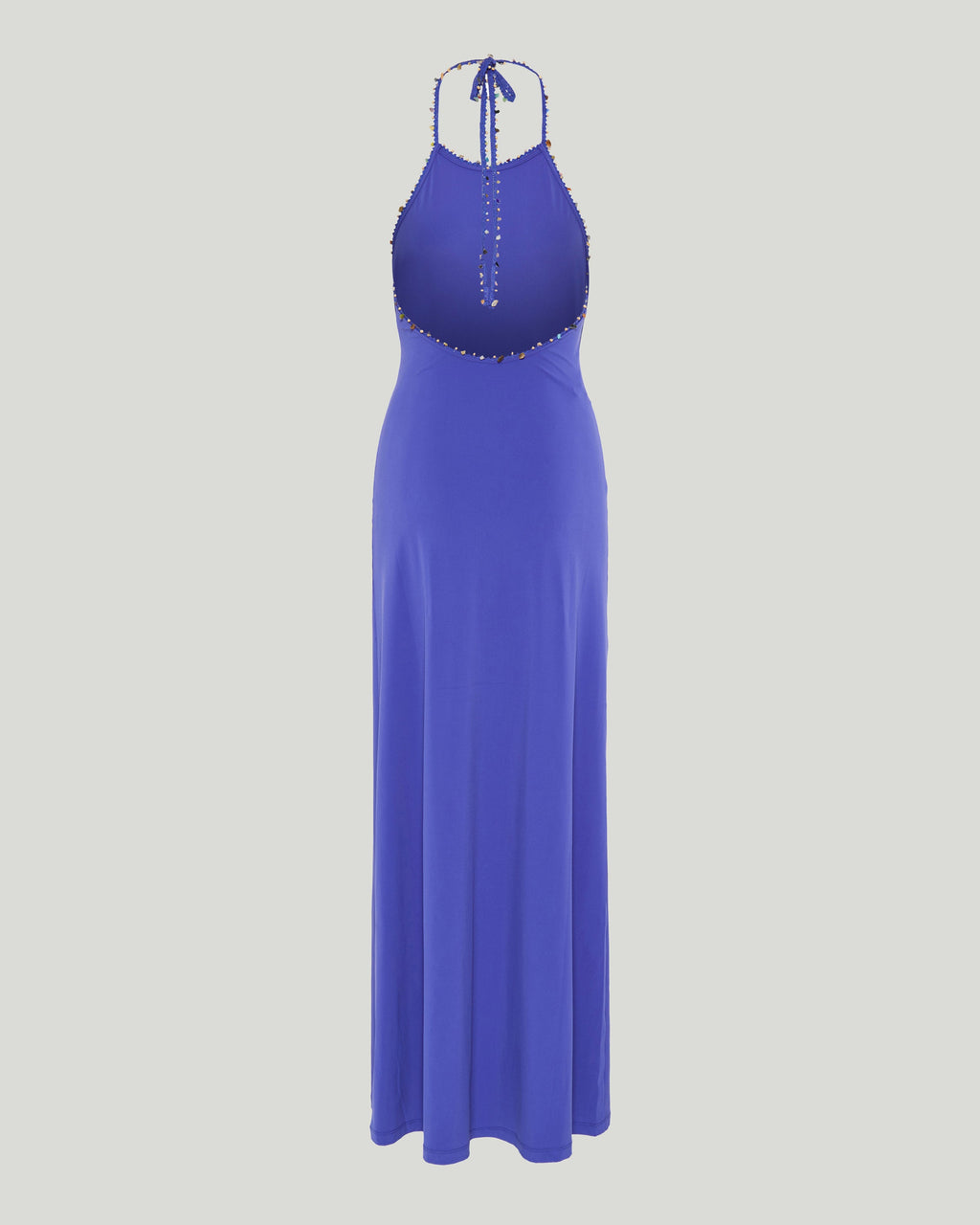 Embellished halterneck maxi dress