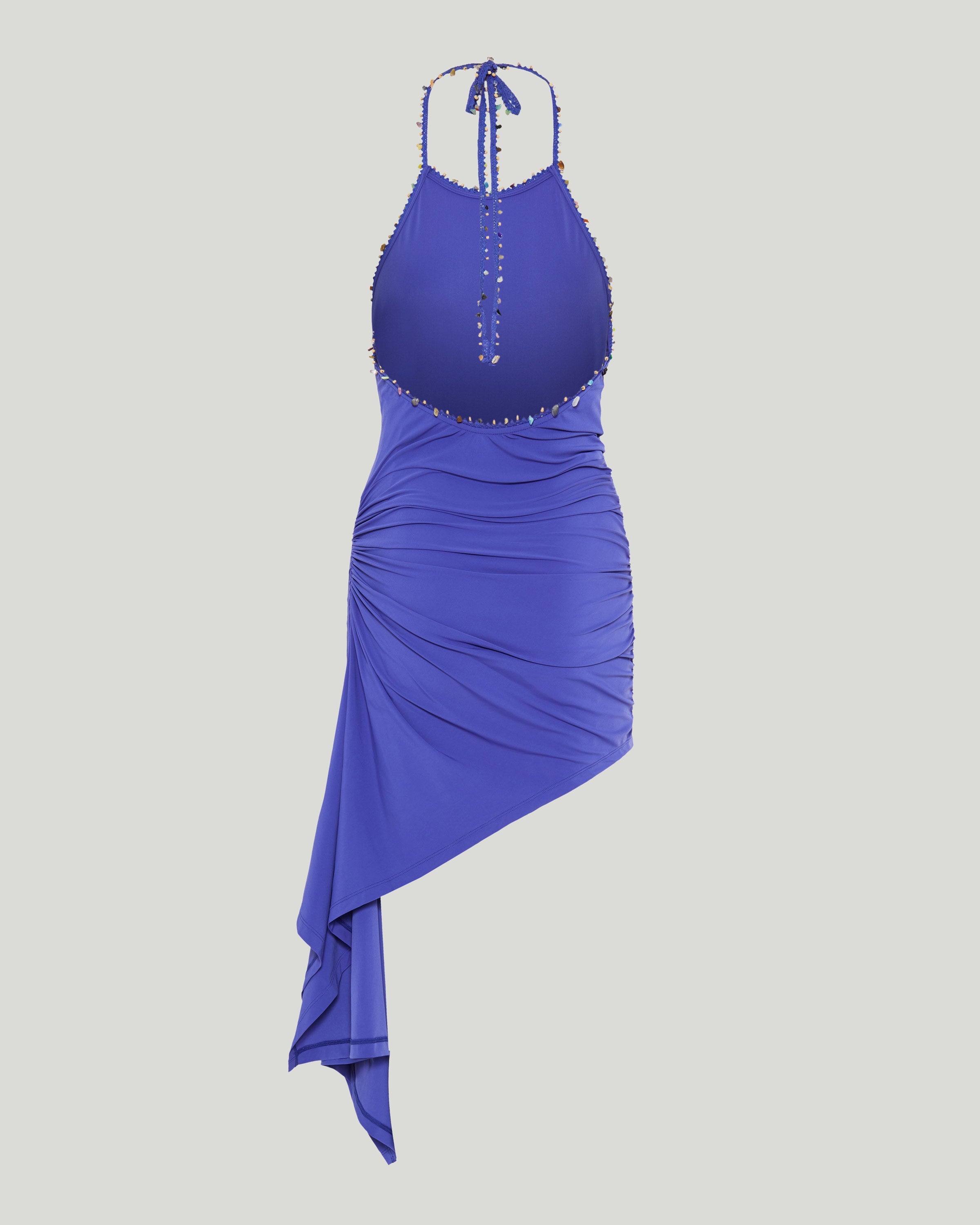 Beach quartz ruched mini dress