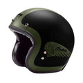 Indian Motorcycle Open Face Helmet, Matte Black/Green
