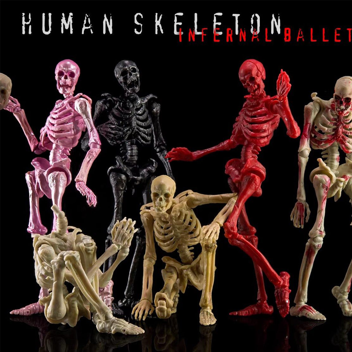 KEEPGOING Biology Classroom Human Skeleton Articulated Model Infernal Ballet 1/12 Scale Action Figure