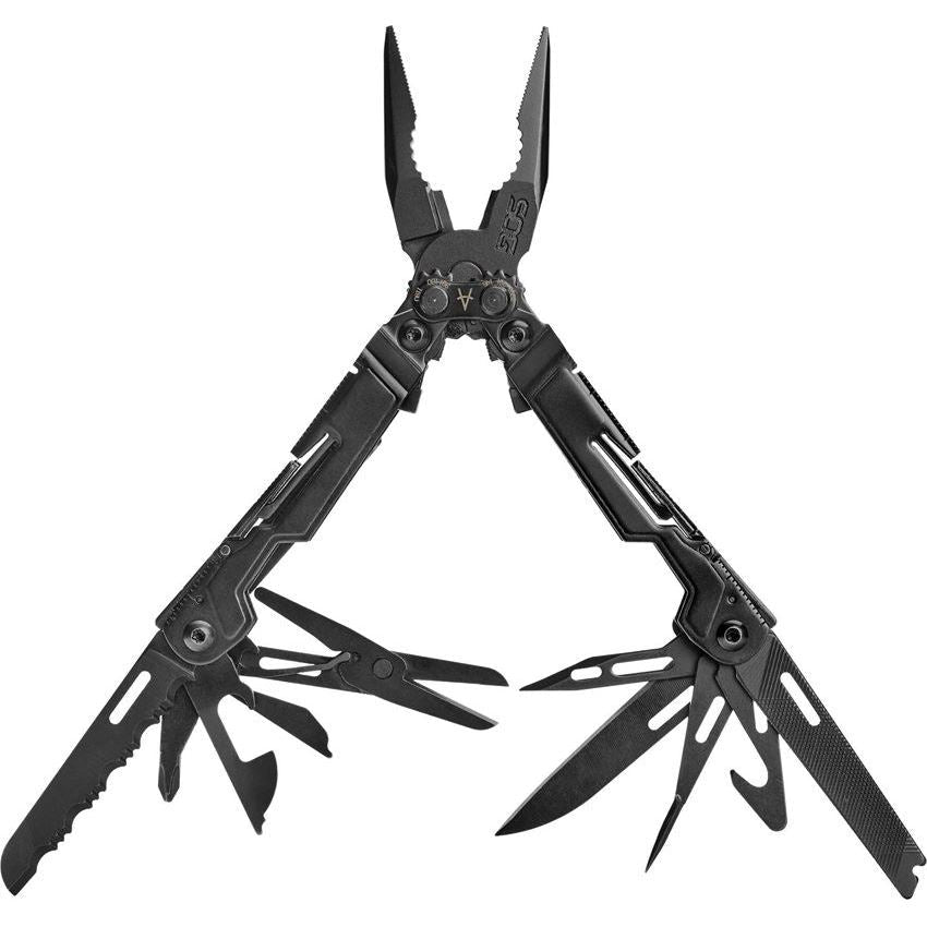 SOG PowerPint Mini Multi-Tool, 18 Tools & SOG Multitool Pliers Pocket Knife, Black | FWGC