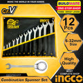 BUILDMATE Ingco 12PCS Combination Spanner Wrench Set 6-32mm Cr-V IHKSPA63201 - IHT